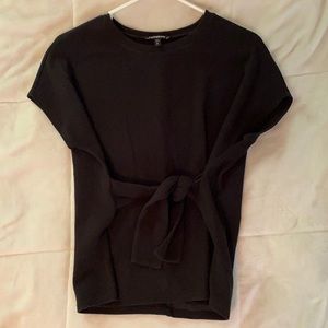 Express Black Tie Waist Blouse